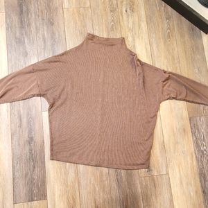 Bohme - Brown Striped Mock Neck Sweater - Size M